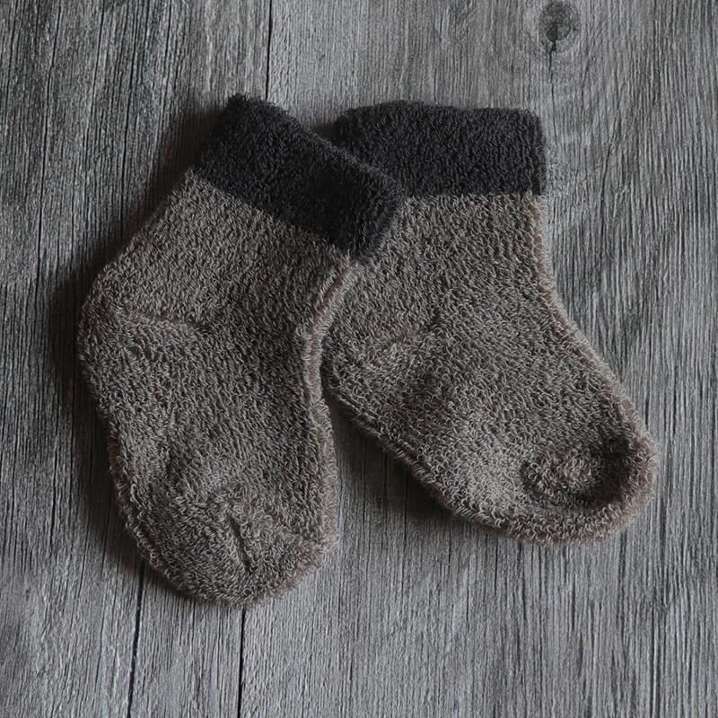 オーガニックコットン×ヤクのパイル靴下(Gray)