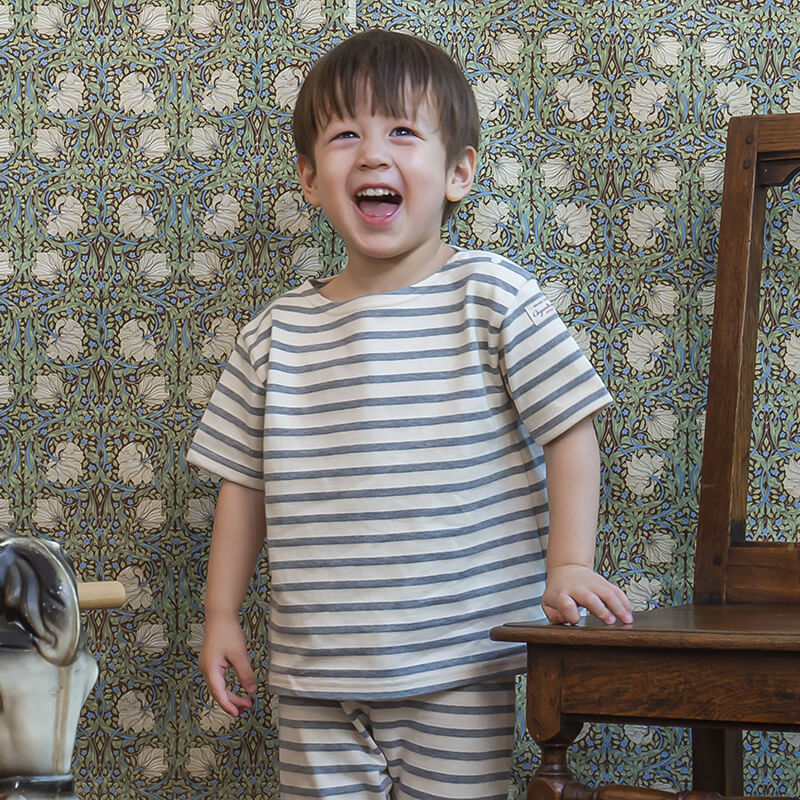 ボーダーTシャツ（グレー）