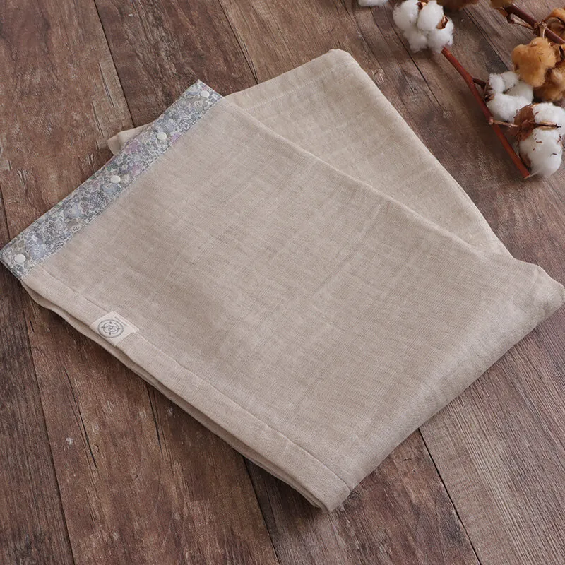 【New】オーガニックマルチガーゼケットBlueの可憐な花柄