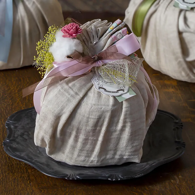 マルチおくるみのおむつケーキ(Flower Pink)