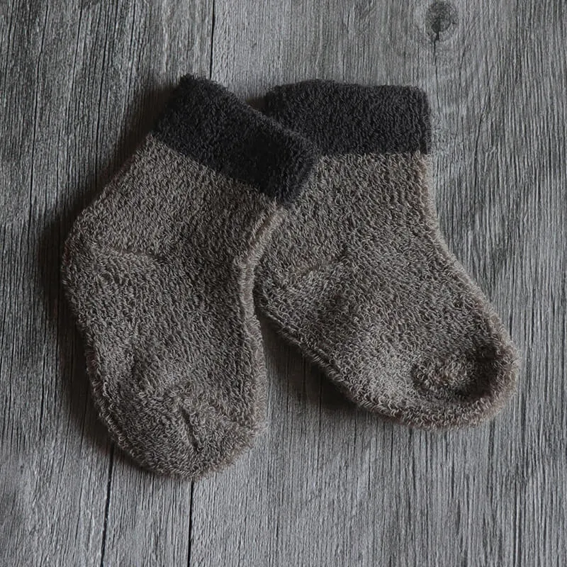 オーガニックコットン×ヤクのパイル靴下(Gray)