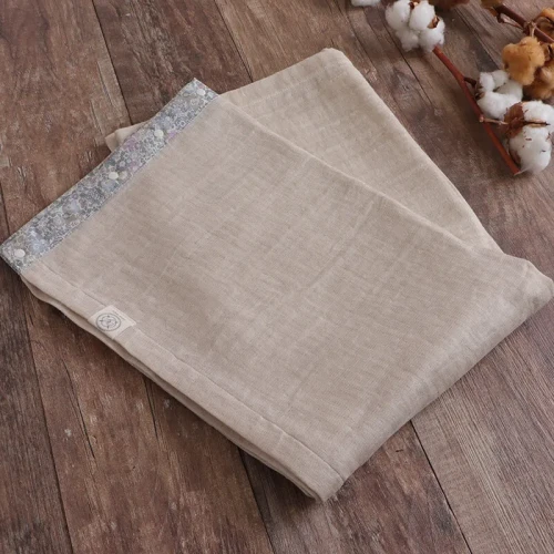 【New】オーガニックマルチガーゼケットBlueの可憐な花柄