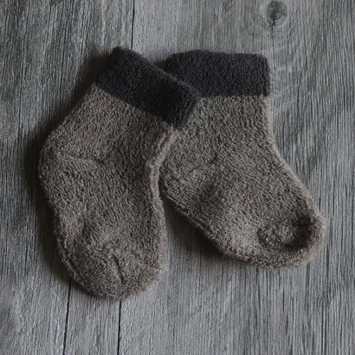 オーガニックコットン×ヤクのパイル靴下(Gray)